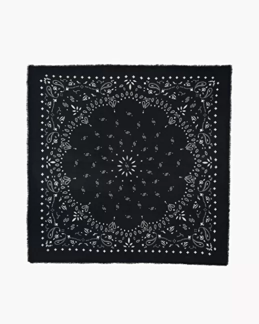 Kujten Bandanas | Écharpes & Cols | Bandana Xl Chiko Tru00e8s Grand bandana cachemire imprimu00e9, 2 fils Noir