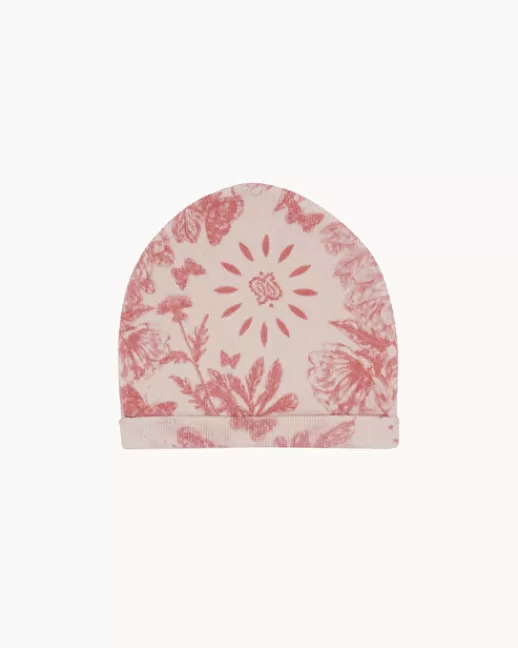 Kujten Accessoires | Bonnet Baby Print Bonnet Cachemire Imprimu00e9 Bu00e9bu00e9, 2 Fils ROSE