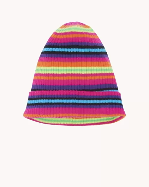 Kujten Bonnets & Bandeaux | Bonnet Lilou Stripes Bonnet Cachemire Rayu00e9, 2 fils Multicolore