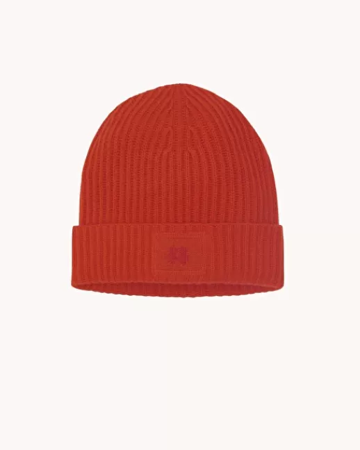 Kujten Bonnets & Bandeaux | Bonnet Tomi Bonnet Cachemire Logo, 6 fils OrangeRosso