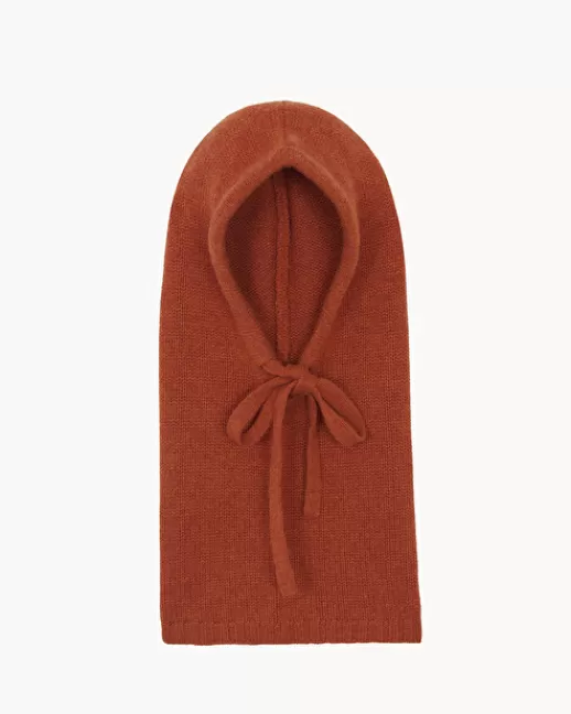 Kujten Bonnets & Bandeaux | Cagoule Sybel Jersey Cagoule Cachemire, 6 fils Orangebrulé