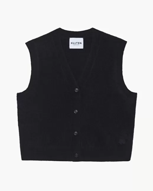 Kujten Gilets & Vestes | Cardicourt Besuto Cardicourt Cachemire, 2 fils Noir