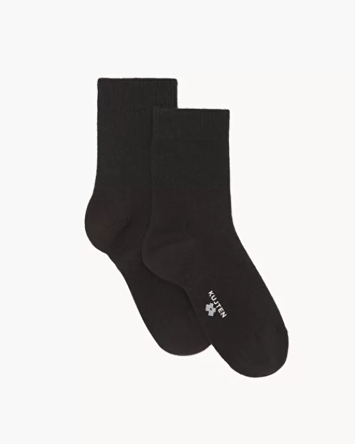 Kujten Accessoires | Chaussettes & Guêtres | Chaussettes Logo Socks Chaussettes Cachemire, 2 fils MARRON