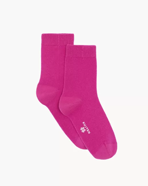 Kujten Chaussettes & Guêtres | Chaussettes Logo Socks Chaussettes Cachemire, 2 fils RoseStudio