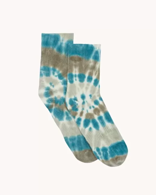 Kujten Chaussettes & Guêtres | Tie & Dyes | Chaussettes Stig Rainbow Chaussettes Cachemire Tie And Dye, 4 fils Vertkaki