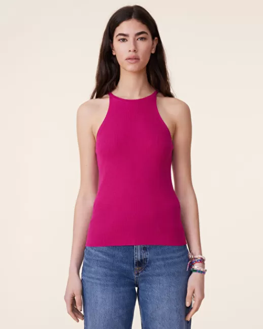 Kujten Tops & T-Shirts | Du00e9bardeur Yael Du00e9bardeur u00c9chancru00e9 Soie et Cachemire, 1 fil RoseMagenta