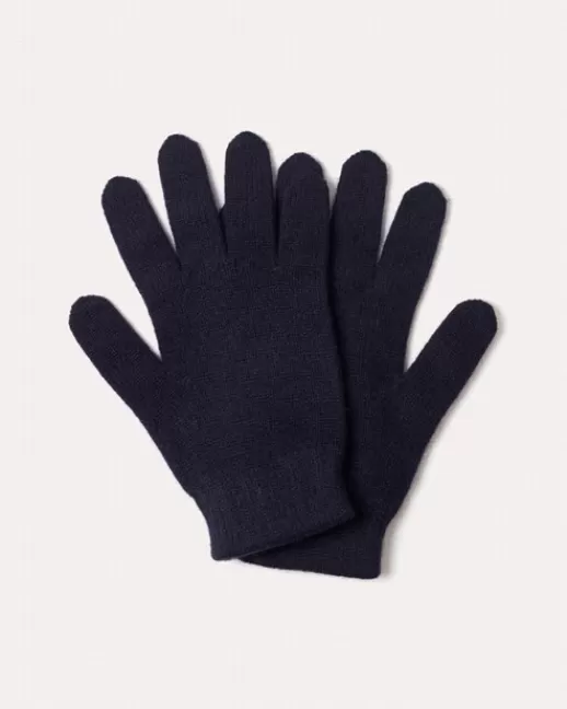 Kujten Accessoires | Gants Milano Gants cachemire couleur unie Bleumarinefoncé