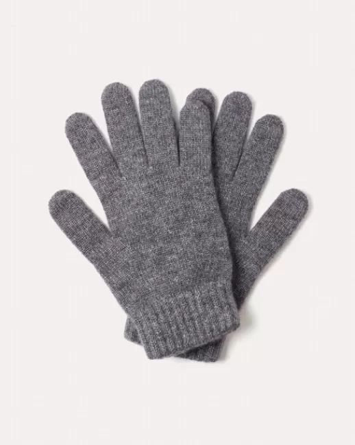 Kujten Accessoires | Gants & Mitaines | Gants Milano Gants cachemire couleur unie Grisflanelle