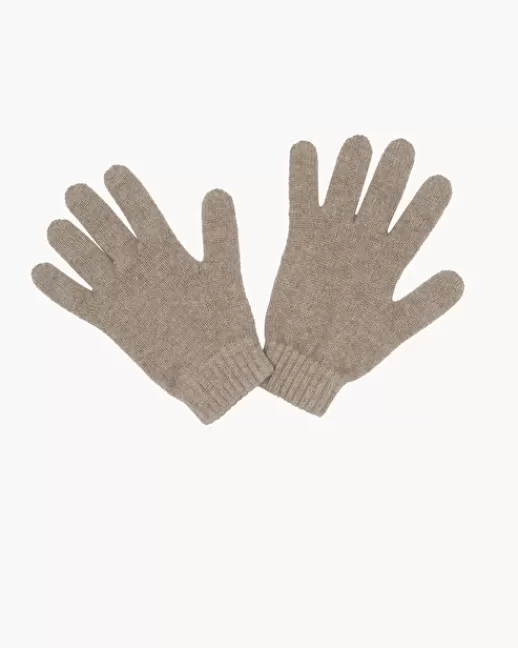 Kujten Accessoires | Gants & Mitaines | Gants Milano Gants cachemire couleur unie Beigetaupe