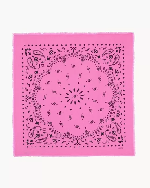 Kujten Bandanas | Écharpes & Cols | Grand Bandana Hachiko Grand bandana cachemire imprimu00e9, 2 fils ROSELOTUS