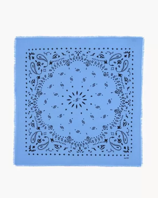 Kujten Bandanas | Grand Bandana Hachiko Grand bandana cachemire imprimu00e9, 2 fils BLEUMER