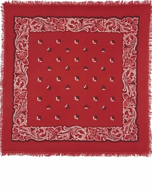 Kujten Bandanas | Écharpes & Cols | Grand Bandana Hawai Bandana Cachemire Motif Hawaien, 2 fils Rouge