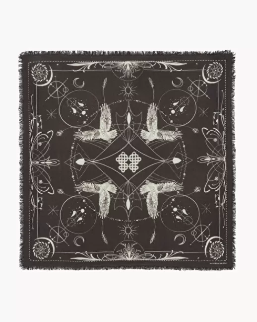 Kujten Accessoires | Bandanas | Grand Bandana Hiloki Grand bandana cachemire imprimu00e9, 2 fils MARRON