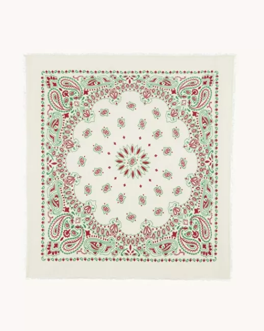 Kujten Bandanas | Écharpes & Cols | Grand Bandana Western Grand Bandana Cachemire Imprimu00e9, 2 fils Rougetomato