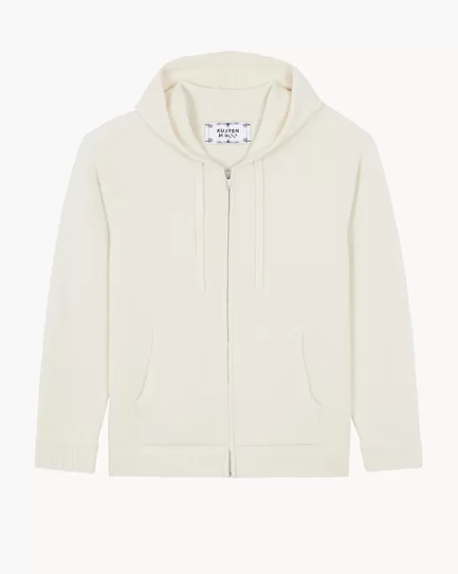 Kujten Pulls & Sweats | Pulls & Sweats | Hoodie Racer Hoodie Cachemire Unisexe Blanc