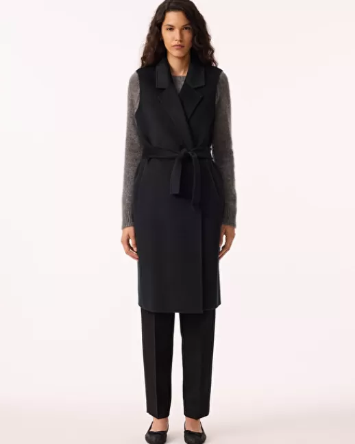 Kujten Manteaux | Manteau Manon Manteau Long Cachemire Noir