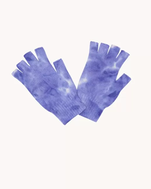 Kujten Gants & Mitaines | Tie & Dyes | Mitaines Kappa Bleach Mitaines Cachemire Courtes Tie And Dye, 4 fils DEEPPURPLE