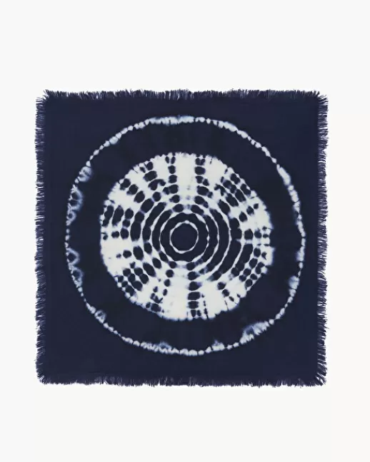 Kujten Accessoires | Bandanas | Petit Bandana Hachi Circle Petit Bandana Cachemire, 2 fils Bleuindigo