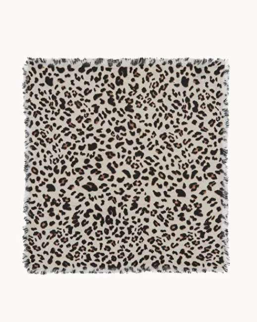 Kujten Léopard | Léopard | Petit Bandana Hachi Leopard Petit Bandana Cachemire, 2 fils Avoine