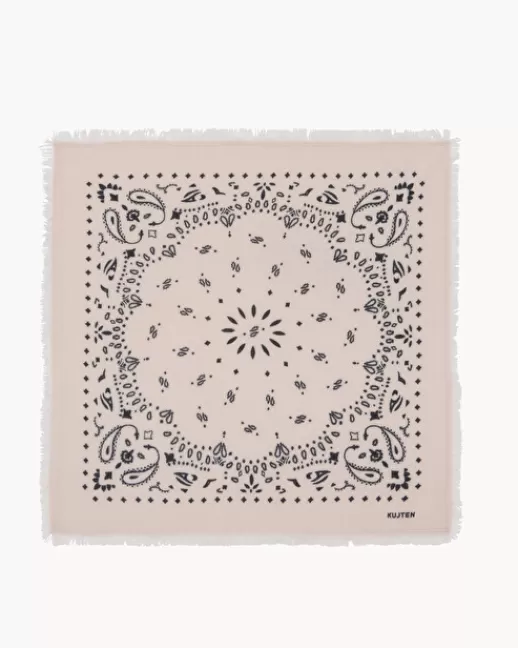 Kujten Bandanas | Écharpes & Cols | Petit Bandana Hachi Petit bandana cachemire imprimu00e9, 2 fils rosepoudre