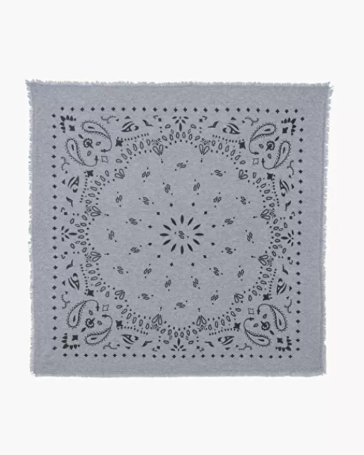 Kujten Accessoires | Bandanas | Petit Bandana Hachi Petit bandana cachemire imprimu00e9, 2 fils GrisChiné