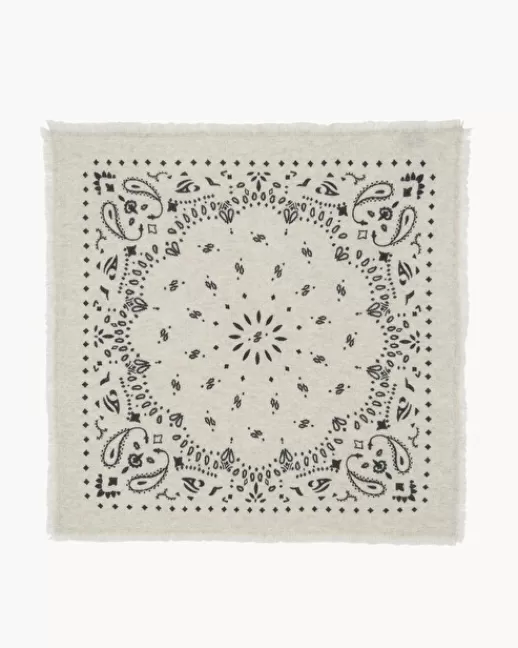 Kujten Accessoires | Bandanas | Petit Bandana Hachi Petit bandana cachemire imprimu00e9, 2 fils Avoine