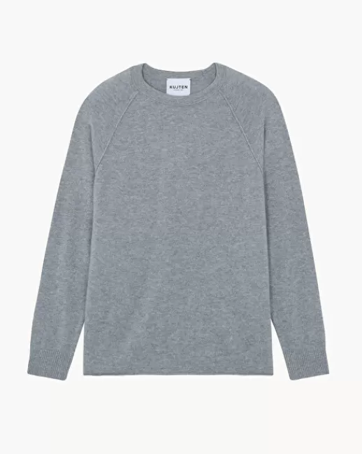 Kujten Pulls & Sweats | Pull Balthazar Pull Cachemire Homme Col Rond, 2 fils GrisChiné