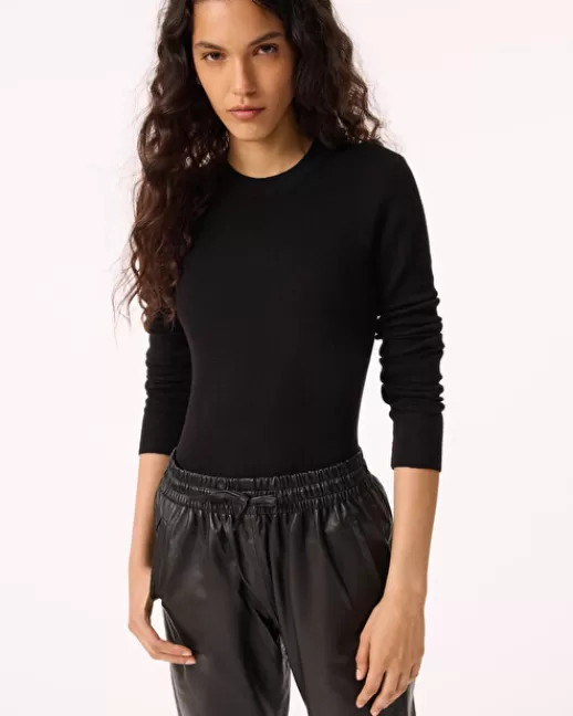 Kujten Pulls & Sweats | Pull Bibiko Pull Cachemire Femme Col Rond Noir