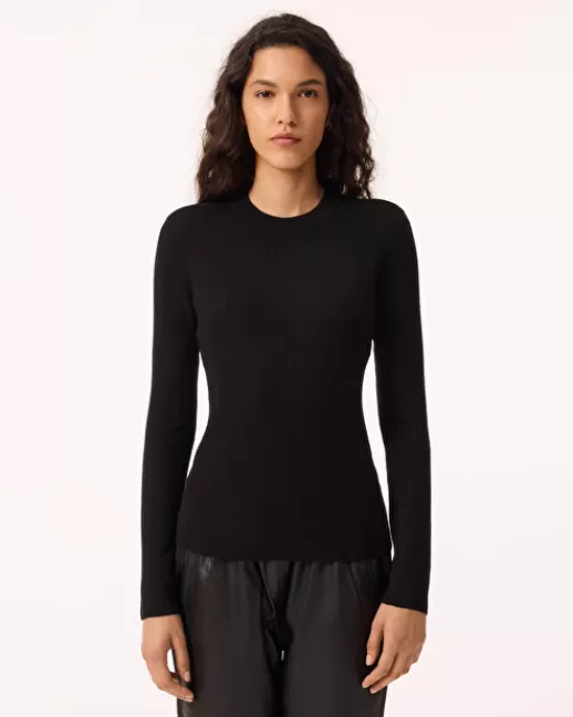 Kujten Pulls & Sweats | Pull Bibiko Pull Cachemire Femme Col Rond Noir