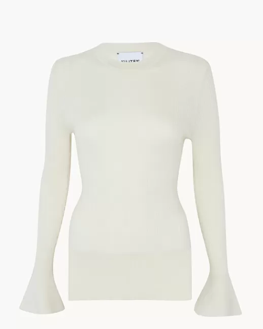 Kujten Pulls & Sweats | Pull Bibu Pull Cachemire Femme Col Rond, 2 fils Blanc