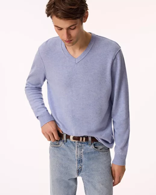 Kujten Pulls & Sweats | Pull Billy Pull Cachemire Homme Col V, 2 fils Bleujeans