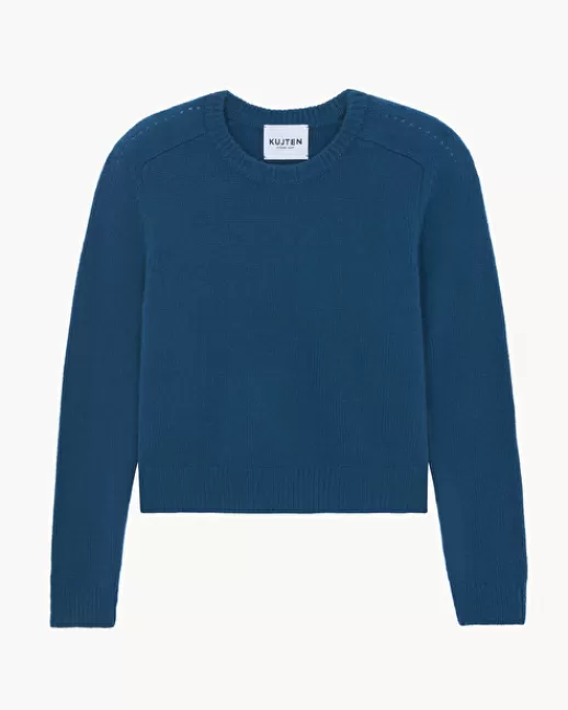 Kujten Pulls & Sweats | Pull Caroline Pull Cachemire Col Rond Court, 6 fils Vertcanard