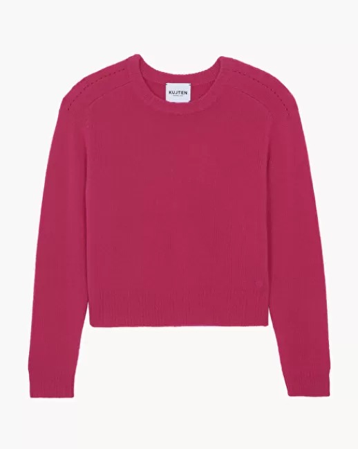 Kujten Pulls & Sweats | Pull Caroline Pull Cachemire Col Rond Court, 6 fils RosePivoine