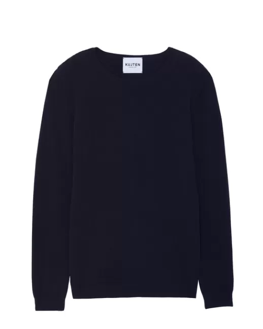 Kujten Pulls & Sweats | Pull Charly Pull cachemire col rond basic Bleumarinefoncé