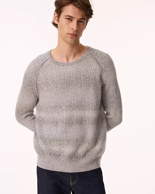 Kujten Pulls & Sweats | Pull Doron Space Dye Pull Cachemire Homme GrisChiné