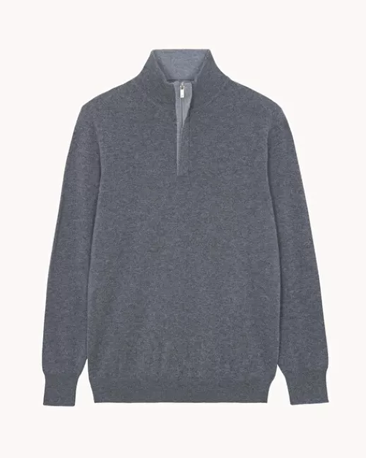 Kujten Pulls & Sweats | Pull Finn Pull Camionneur Cachemire, 2 fils Grisflanelle