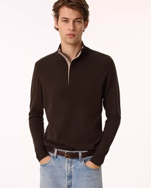 Kujten Pulls & Sweats | Pull Finn Pull Camionneur Cachemire, 2 fils MARRON