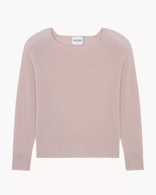 Kujten Pulls & Sweats | Pull Liora Pull cachemire col bateau, 1 fil ROSE