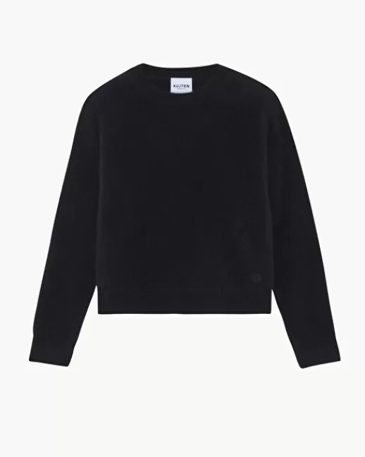 Kujten Pulls & Sweats | Pull Loty Pull Cachemire Femme Col Rond, 4 fils Noir