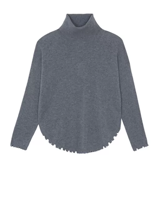 Kujten Pulls & Sweats | Pull Mavis Pull Cachemire Col Roulu00e9 Liquette, 2 fils Grisflanelle