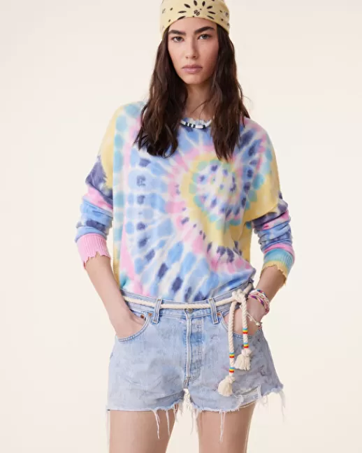 Kujten Pulls & Sweats | Tie & Dyes | Pull Mela Sunny Pull Cachemire Liquette Tie & Dye, 2 fils Rainbowsky