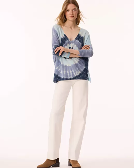 Kujten Pulls & Sweats | Tie & Dyes | Pull Minie Sunny Pull cachemire col v tie & dye Jeans