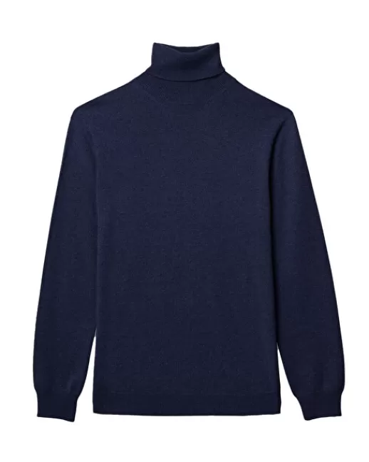 Kujten Pulls & Sweats | Pull Raph Pull cachemire col roulu00e9 basic, 2 fils Bleumarine