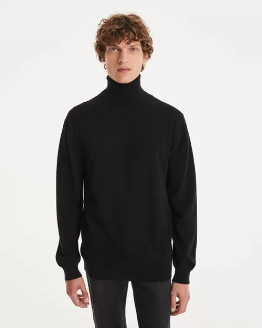 Kujten Pulls & Sweats | Pull Raph Pull cachemire col roulu00e9 homme basic Noir