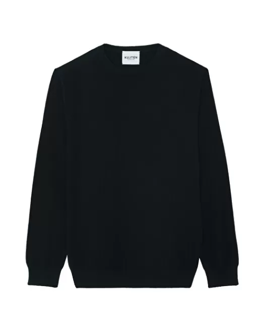 Kujten Pulls & Sweats | Pull Ray Pull Cachemire Col Rond Basic , 2 fils Noir