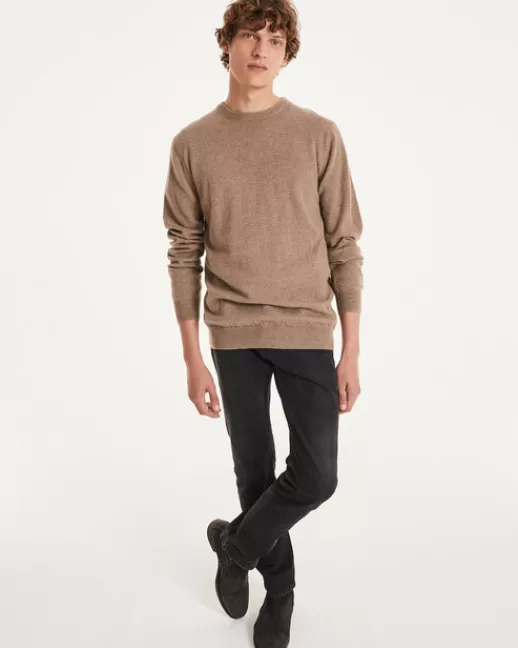 Kujten Pulls & Sweats | Pull Ray Pull col rond manches longues basic Beigetaupe