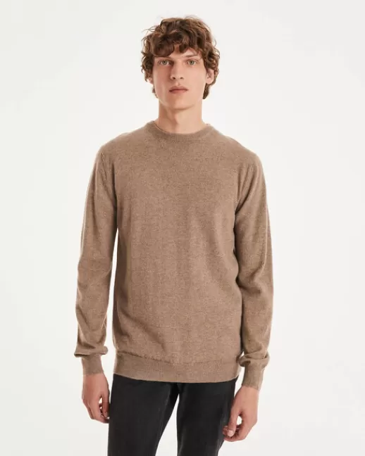 Kujten Pulls & Sweats | Pull Ray Pull col rond manches longues basic Beigetaupe