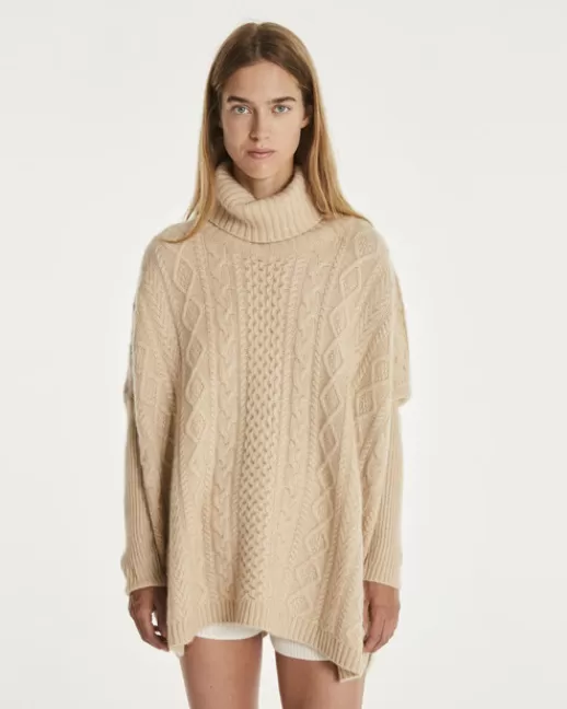 Kujten Pulls & Sweats | Pull Tami Poncho cachemire oversize col roulu00e9 Organique