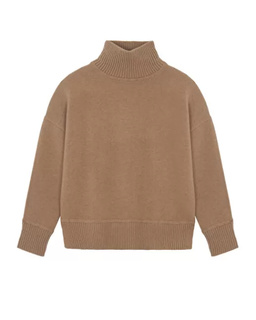 Kujten Pulls & Sweats | Pull Ullo Pull Col Cheminu00e9e Cachemire Milano, 2 fils CAMELO