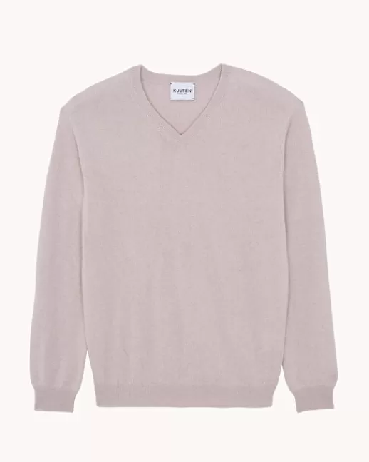 Kujten Pulls & Sweats | Pull Vince Pull Cachemire Col V Basic , 2 fils Roseclair